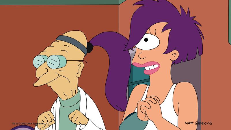 A production still from the new season of Futurama.