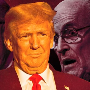 A photo illustration of former President Donald Trump and Rudy Giuliani.