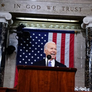 US President Joe Biden delivers his third State of the Union address in the House Chamber of the US Capitol in Washington, DC, USA, 07 March 2024