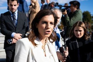 Rep. Nancy Mace, R-S.C., speaks to reporters as she leaves the Capitol for the Thanksgiving recess on Thursday, November 21, 2024.