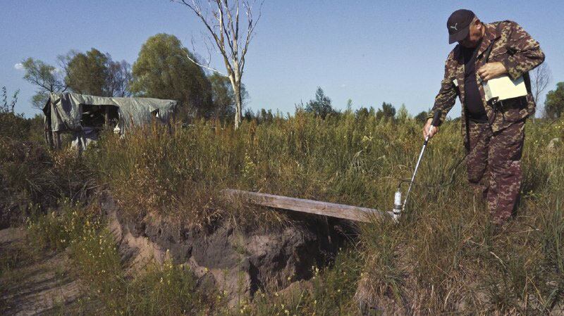 A still from the documentary "Chernobyl 22" about the Russian Army's invasion of Chernobyl.