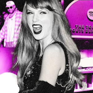 A photo illustration of Taylor Swift