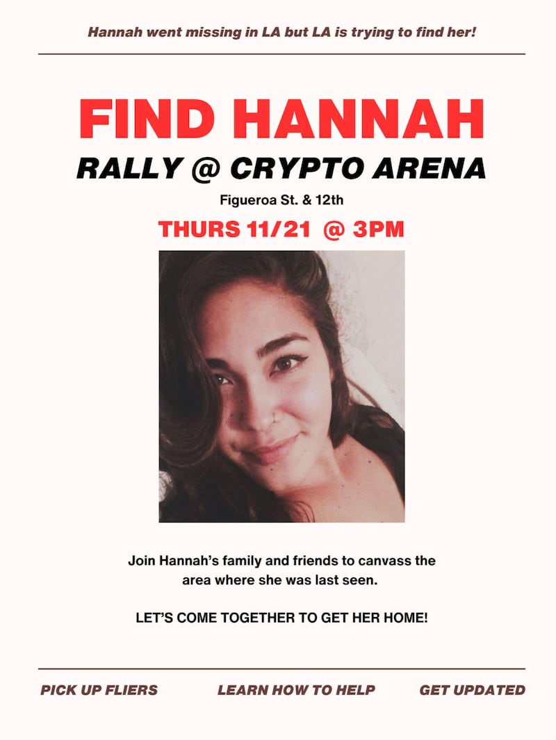 Flier for a rally about Hannah Kobayashi.