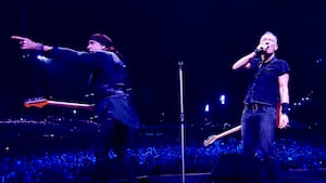 Bruce Springsteen and Stevie Van Zandt onstage in 'Road Diary: Bruce Springsteen and the E Street Band'