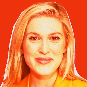 Olivia Nuzzi on a red background