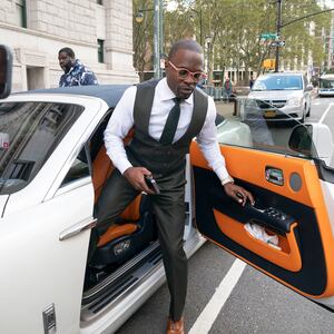 Lamor Whitehead leaves the Brooklyn Federal Court on Wednesday, Sept. 28, 2022, in Brooklyn, New York. 