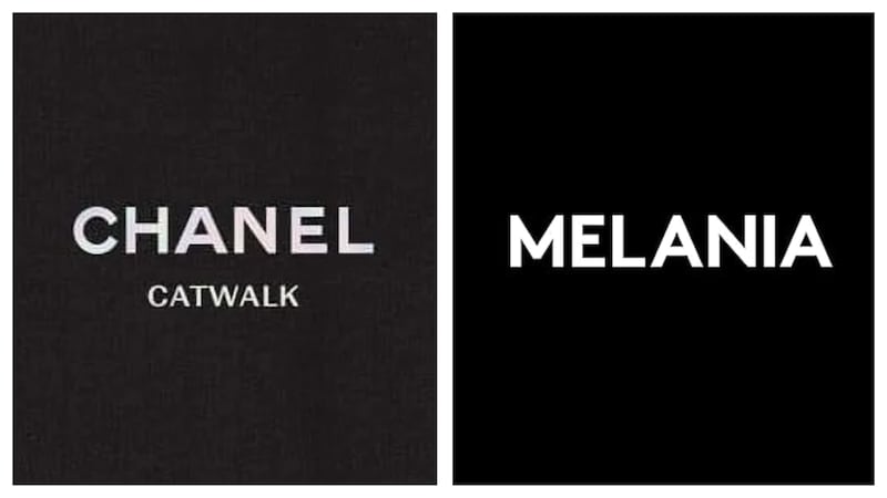 The cover of Chanel Catwalk, left, and Melania, right.