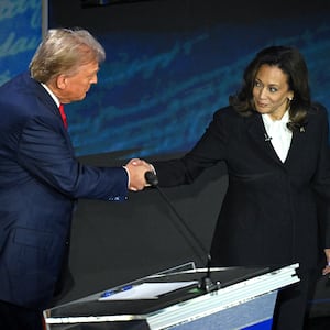 Donald Trump and Kamala Harris