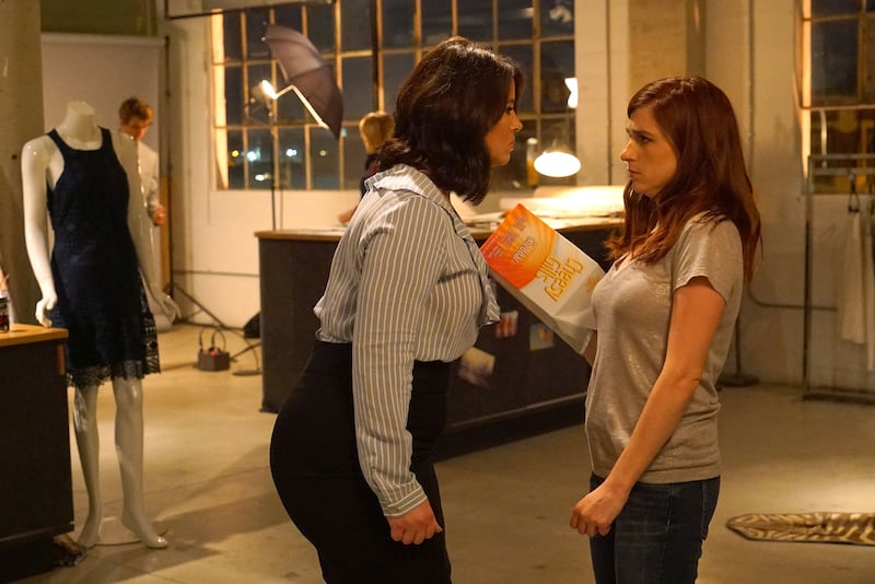 Aya Cash as Gretchen Cutler and Kether Donohue as Lindsay Jillian