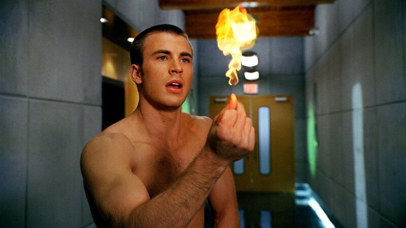 Chris Evans as Johnny Storm in Fantastic Four.