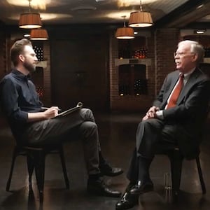 Jordan Klepper and John Bolton