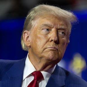 Republican presidential nominee, former U.S. President Donald Trump holds a town hall campaign event on August 29, 2024 in La Crosse, Wisconsin.