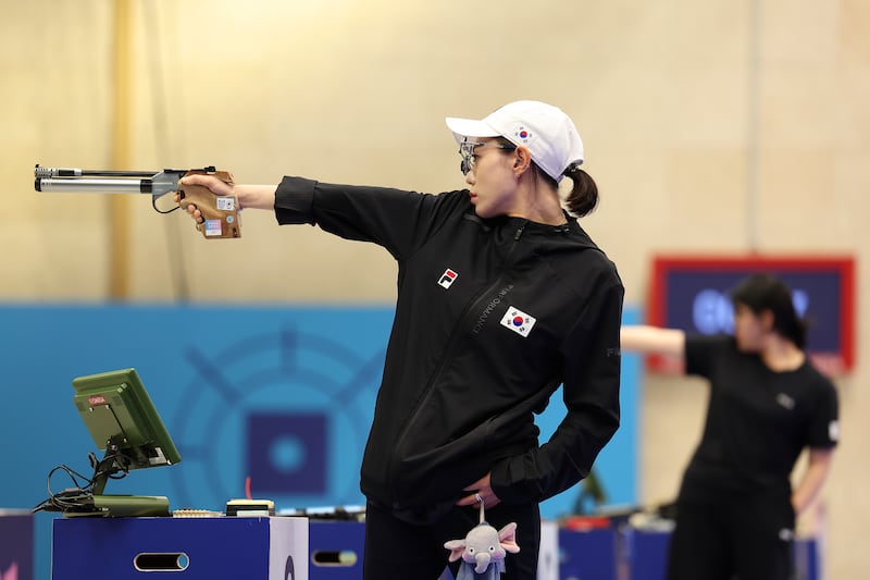 Kim Ye-ji shooting at the Olympics