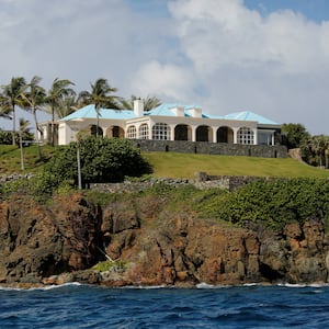 Jeffrey Epstein’s former private island, Little St. James, in the U.S. Virgin Islands, where he is accused of trafficking minors for sex.