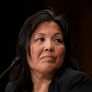 Julie Su appears before a Senate Health, Education, Labor and Pensions Committee hearing on her nomination to be Labor Secretary, on Capitol Hill in Washington.