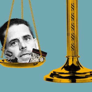 The scales of justice and Hunter Biden