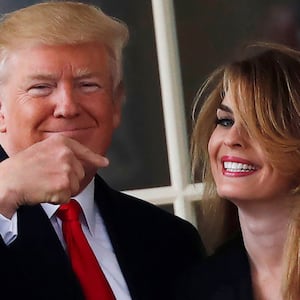 Hope Hicks and Donald Trump