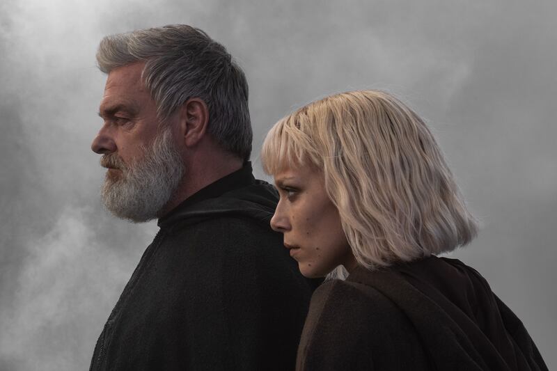 Ray Stevenson and Ivanna Sakhno in Ahsoka.