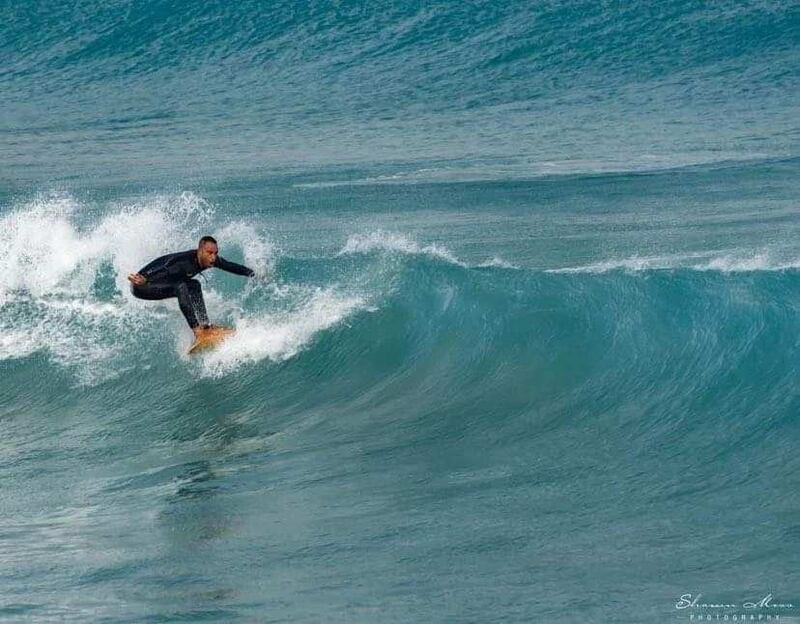 Andrew Mills out surfing