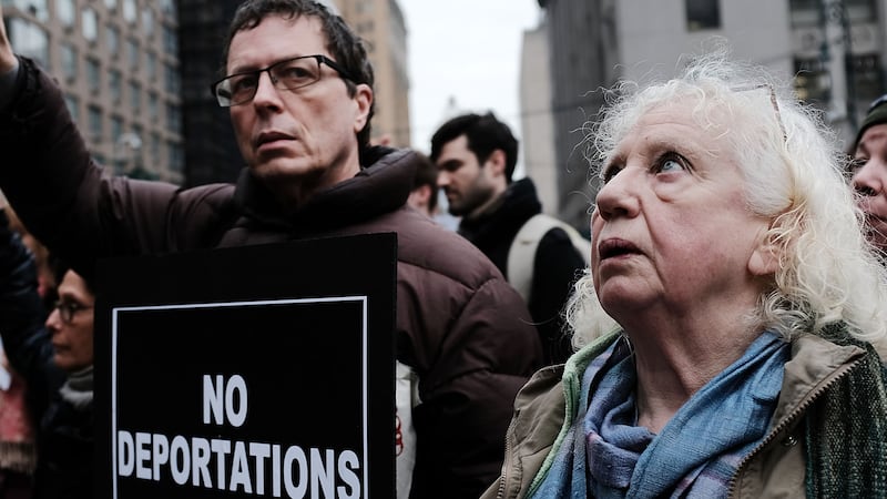 Protesters against Donald Trump’s mass deportation policy