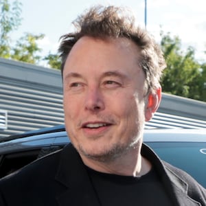 Elon Musk attends the men's final on day fourteen of the 2024 US Open Tennis Championships at the USTA Billie Jean King Tennis Center on September 8, 2024 in Flushing Meadows, Queens, New York City