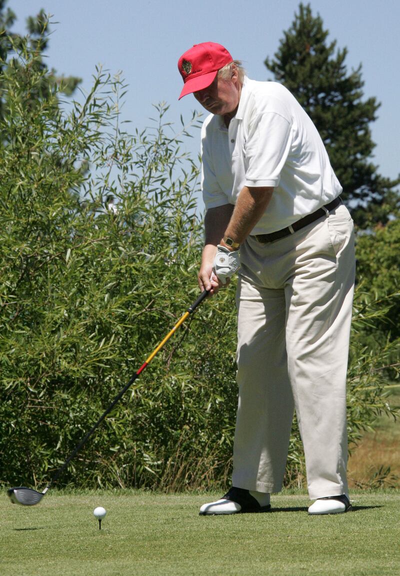 Donald Trump golfing