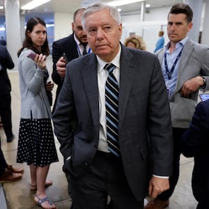 U.S. Senator Lindsey Graham (R-SC) arrives for the weekly Senate Republican caucus policy luncheon at the U.S. Capitol in Washington.