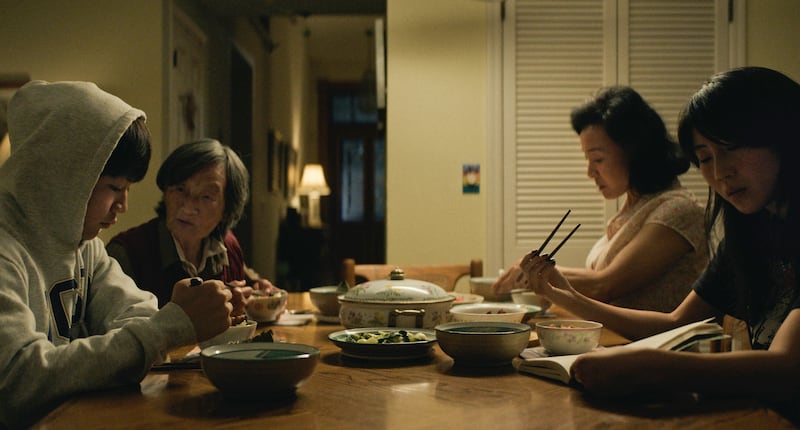 Izaac Wang, Chang Li Hua, Joan Chen, and Shirley Chen in Dìdi.