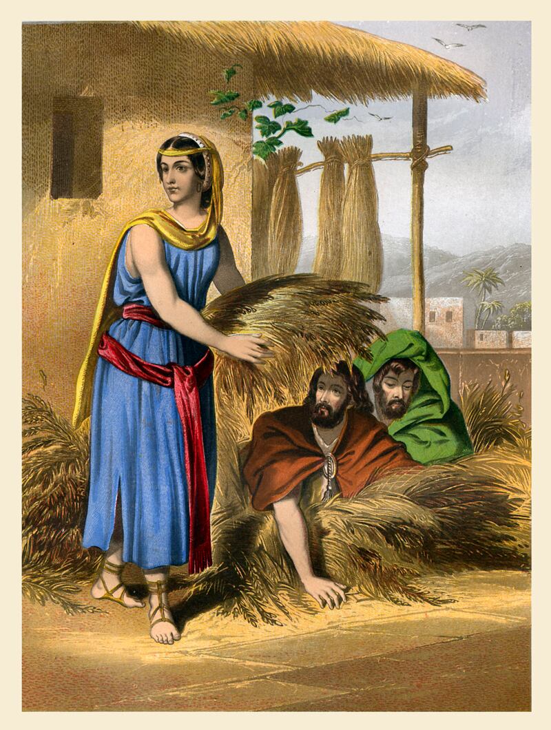 Sex worker Rahab helped hide spies in her house.  