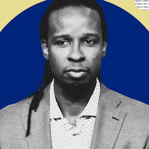 A photo illustration showing Ibram X. Kendi surrounded by chat bubbles.