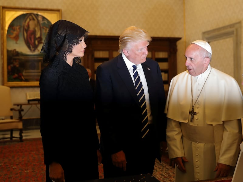 Pope Francis, Donald Trump, Melania Trump