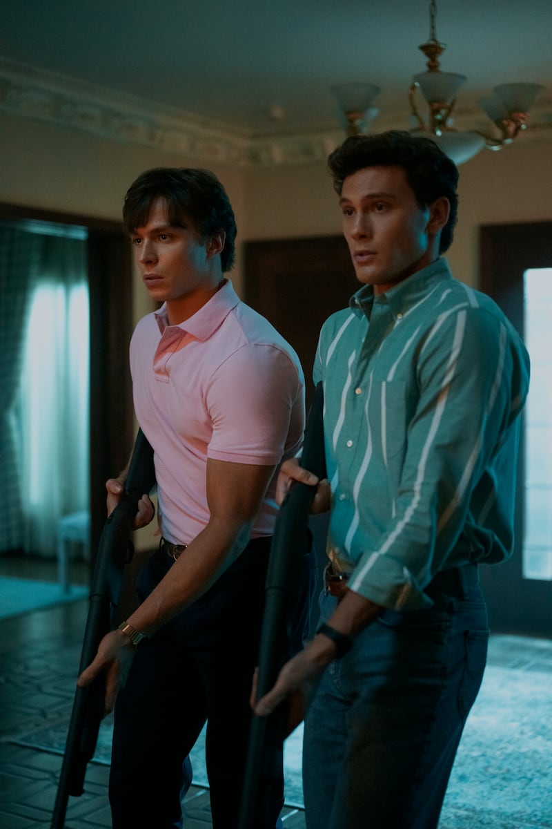 Nicholas Chavez as Lyle Menendez and Cooper Koch as Erik Menendez in Monsters: The Lyle And Erik Menendez Story