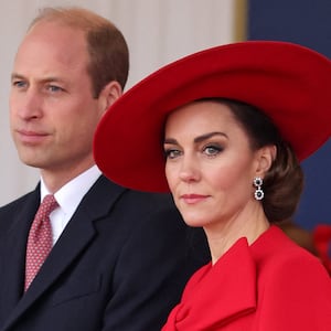 Britain's Prince William, Prince of Wales and Catherine, Princess of Wales attend a ceremonial welcome for The President and the First Lady of the Republic of Korea at Horse Guards Parade, in London, Britain on November 21, 2023.