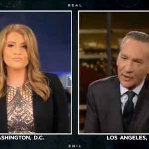 Bill Maher and Trump legal adviser Jenna Ellis on HBO's REAL TIME WITH BILL MAHER.