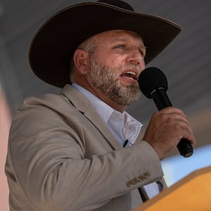 Ammon Bundy at a June 2021 political event