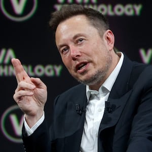 A picture of Elon Musk, who announced Friday that Twitter (aka X) will be deleting “block” as a feature with the exception of DMs.