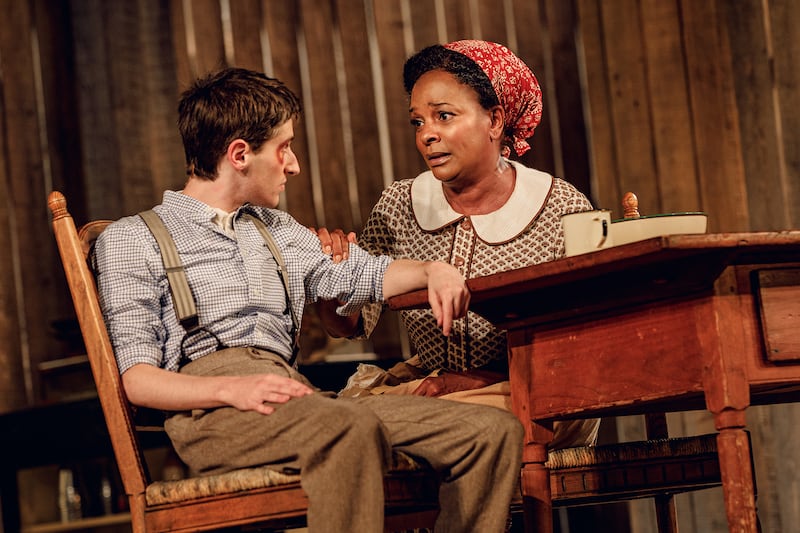 Noah Robbins and Vanessa Bell Calloway in "Purlie Victorious."