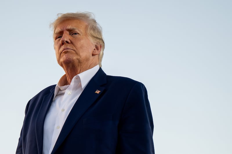 Former US president, Donald Trump, at his rally in Waco, Texas