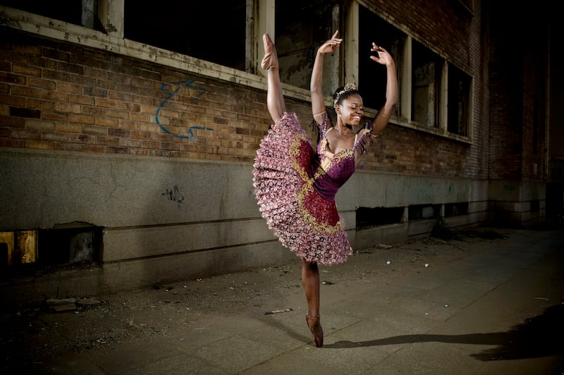 Ballet dancer Michaela DePrince poses on July 12, 2012 in Johannesburg, South Africa. 