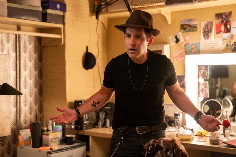 Film still of Paul Rudd  in Only Murders in the Building season 2.