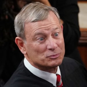 Chief Justice John Roberts looking surprise