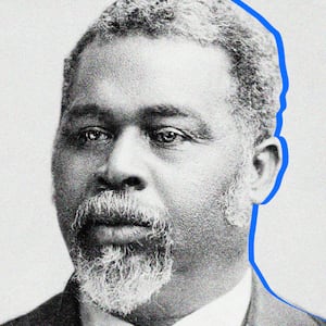 A photo illustration showing a portrait of Robert Smalls in 1915.