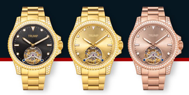 "Trump Victory Tourbillon" watch options on the merchant's website. 