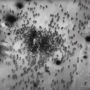 IDF video purportedly showing an incident in Gaza in which over 104 people were killed as they tried to get food aid, according to Palestinian officials. 