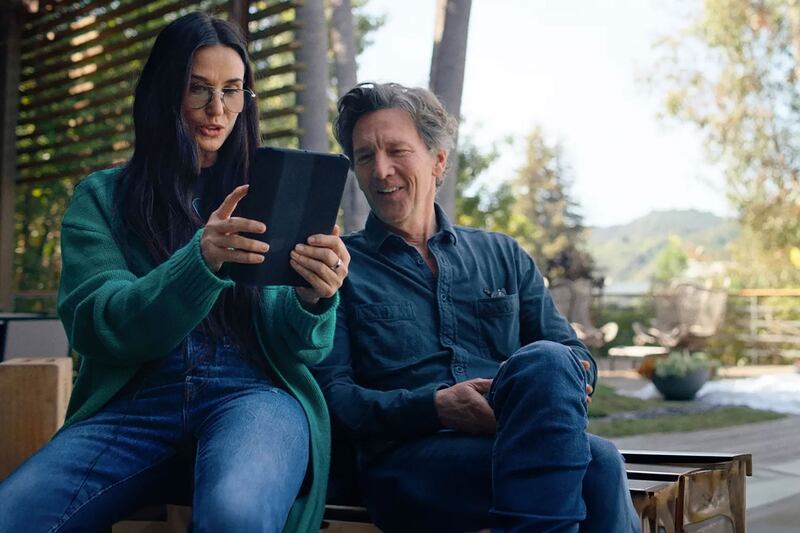 A photo still of Demi Moore and Andrew McCarthy in 'Brats'