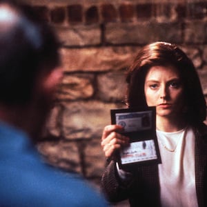 A photo including Jodie Foster in the film The Silence of the Lambs 