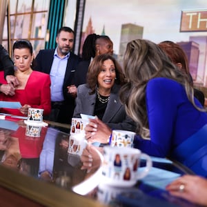 Kamala Harris and hosts of "The View."