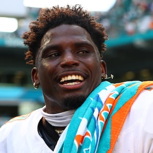 Tyreek Hill after a game against the Jacksonville Jaguars. 