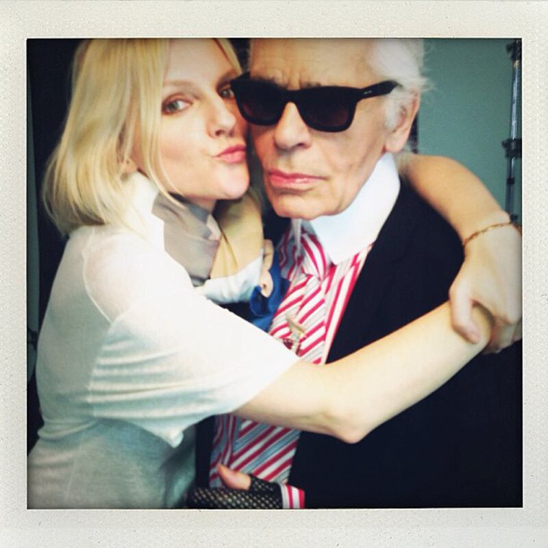 galleries/2013/04/06/joan-smalls-courtney-love-more-fashion-instagrams-photos/7_LauraBrownandKarlLagerfeld_gwd4jz